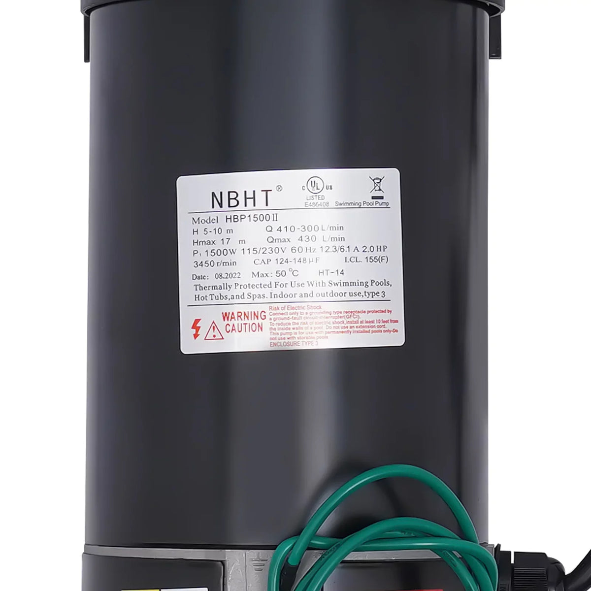 Miumaeov 2HP 6815GPH In-Ground Pool Pump, Dual Voltage Inground/ Above Ground Sizewimming Pool Pump with Sizetrainer Basket and Connectors