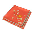 Pre-Owned HERMESize Hermes FLOWER POWER Carre 90 scarf silk CORAIL pink series multicolor (Like New)