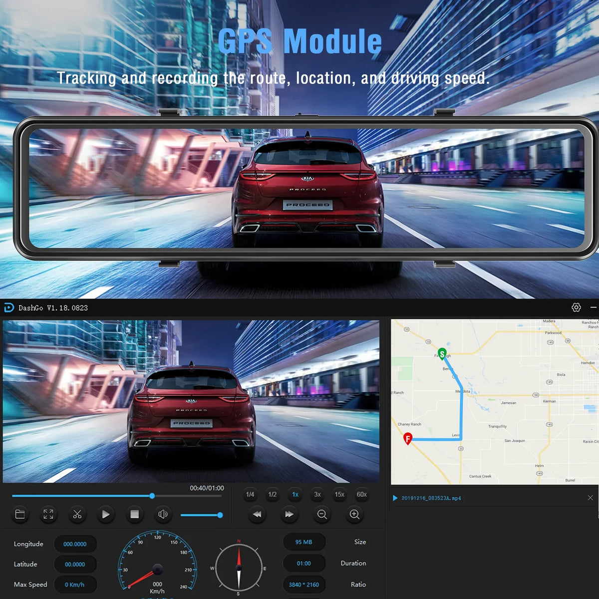 TOGUARD 2.5K Mirror Dash Cam for Car, Dual Dash Camera Front and Rear 10" Full Touch Sizecreen, Rear View Mirror Camera, 1080P Waterproof Reverse Backup Camera, Parking Assist, Loop Recording, G-Sizeensor