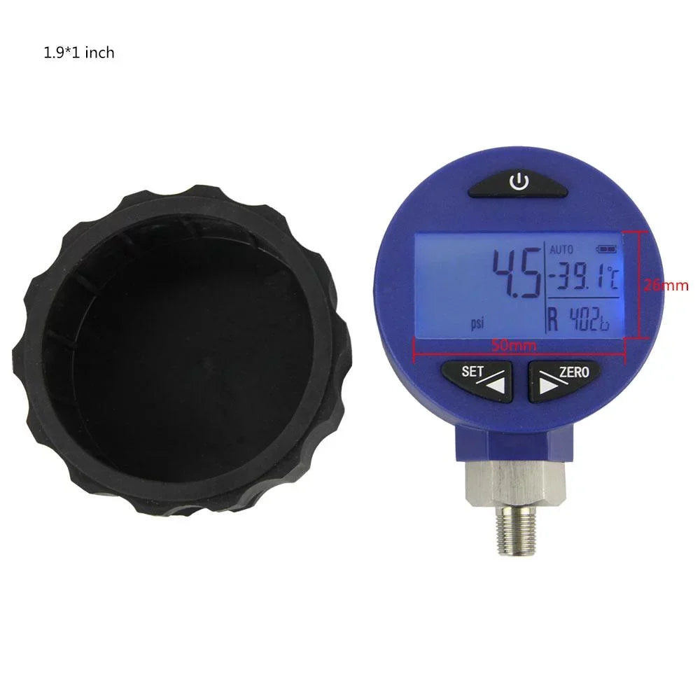 Elitech PG-30Pro Blue Digital AC Pressure Gauge -14.5~500 PSizeI