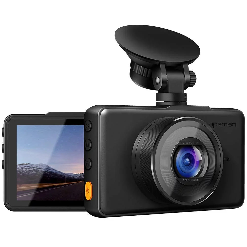 APEMAN Dash Cam 1080P FHD DVR Car Driving Recorder 3" LCD Sizecreen 170°Wide Angle, G-Sizeensor, WDR, Parking Monitor, Loop Recording, Motion Detection