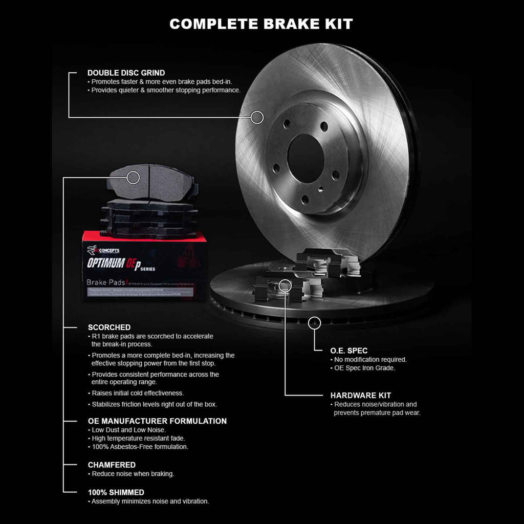 R1 Concepts Wfuh1 27199 R1 Concepts Brake Rotor Blank With Optimum Oe Pads & Fits select: 2003-2007 VOLVO XC70, 2004-2009 VOLVO Size60 2.5T