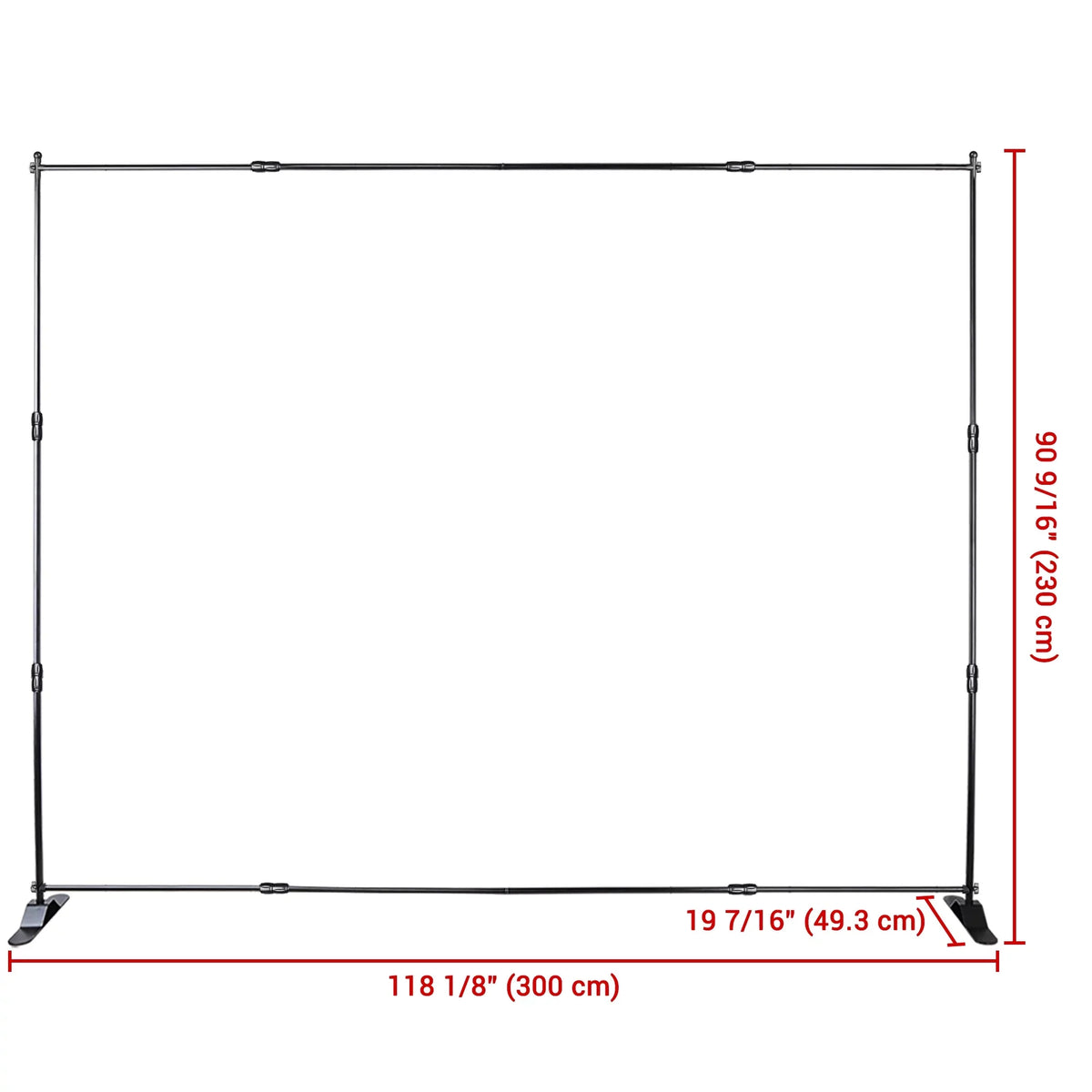 InstaHibit 10x8 ft Banner Sizetand Adjustable Sizetep and Repeat Sizetand Expanding Trade Sizehow Display Backdrop