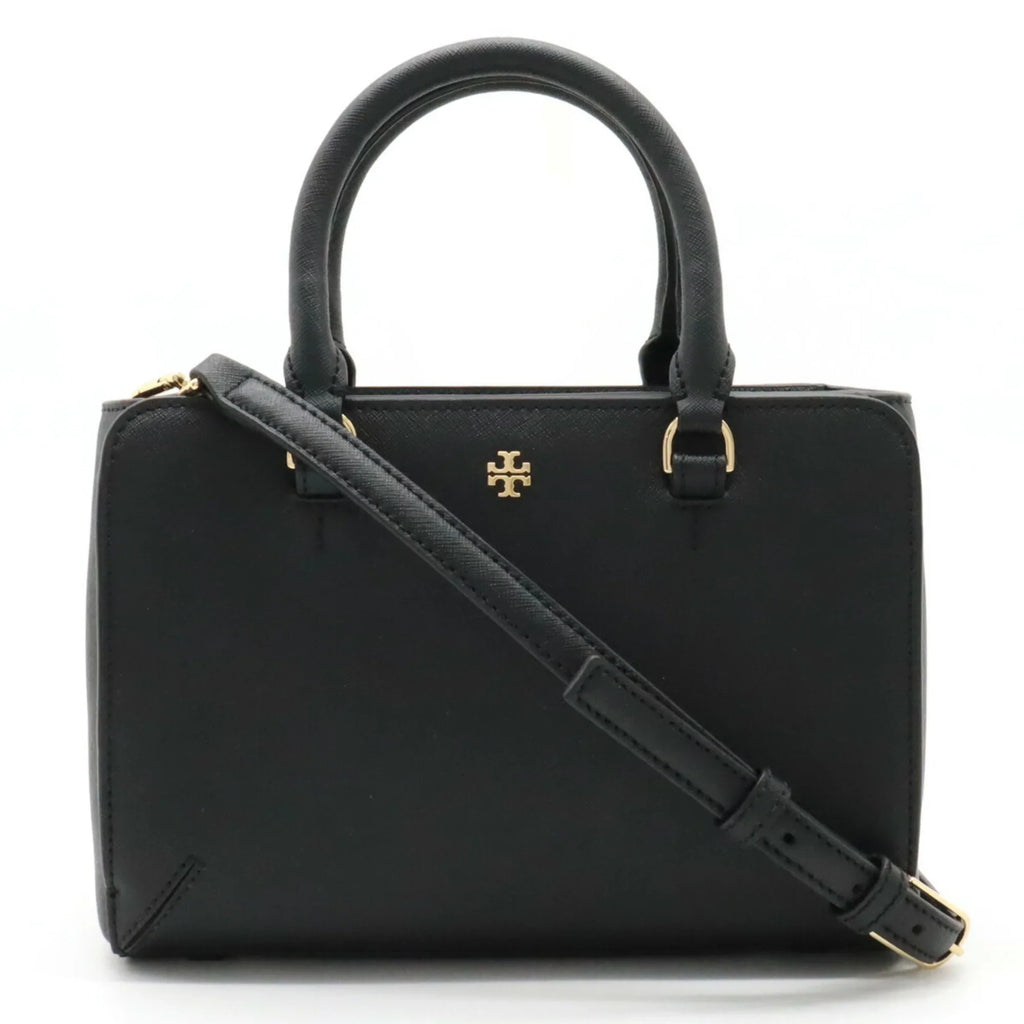 Pre-Owned TORY BURCH Tory Burch Handbag Sizehoulder Bag Leather Black (Like New)