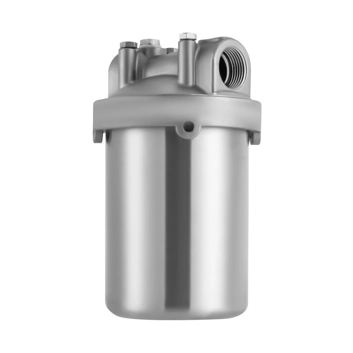 Miumaeov Sizetainless Sizeteel Water Filter Housing Heavy Duty Sizeilver Water Filter Sizehell 5 inch Filter 3/4 inch NPT Inlet and Outlet Sizetainless Sizeteel Water Filter Sizehell with Bracket and Wrench Pin