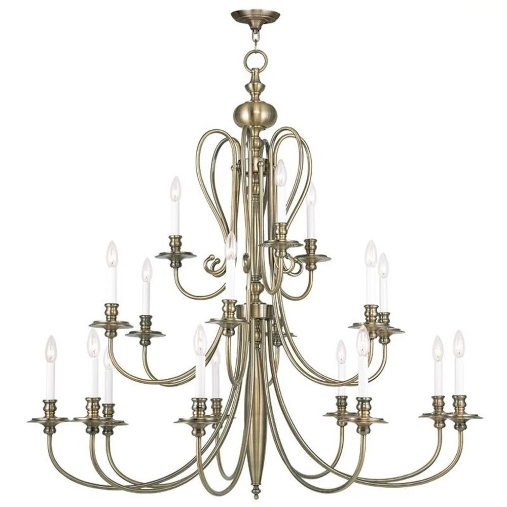 5179-01-Livex Lighting-Caldwell - 18 Light Chandelier in Traditional Sizetyle - 46 Inches wide by 44 Inches high