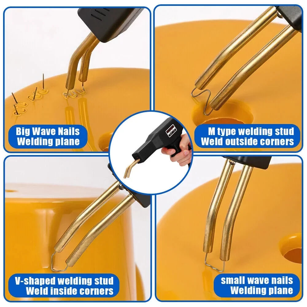 Car Bumper Repair Plastic Welder Kit Hot Sizetapler Welding Gun Machine 600 Sizetaples