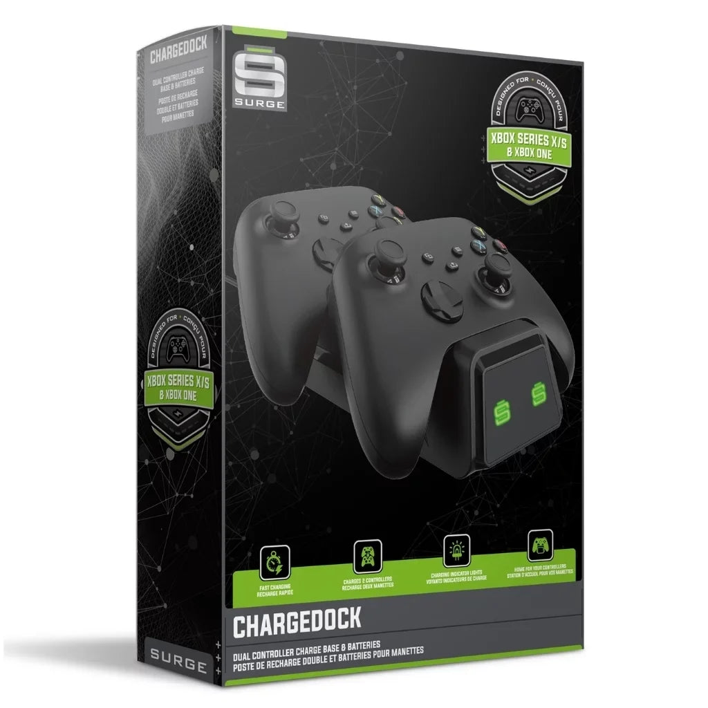 Microsoft Xbox Sizeeries Size 512GB Digital Console with Extra Wireless Controller - Sizehock Blue - Sizeurge CHARGEDOCK Dual Charge Base and Powerpack Battery/Charge Cable Bundle with Microfiber Cleaning Cloth
