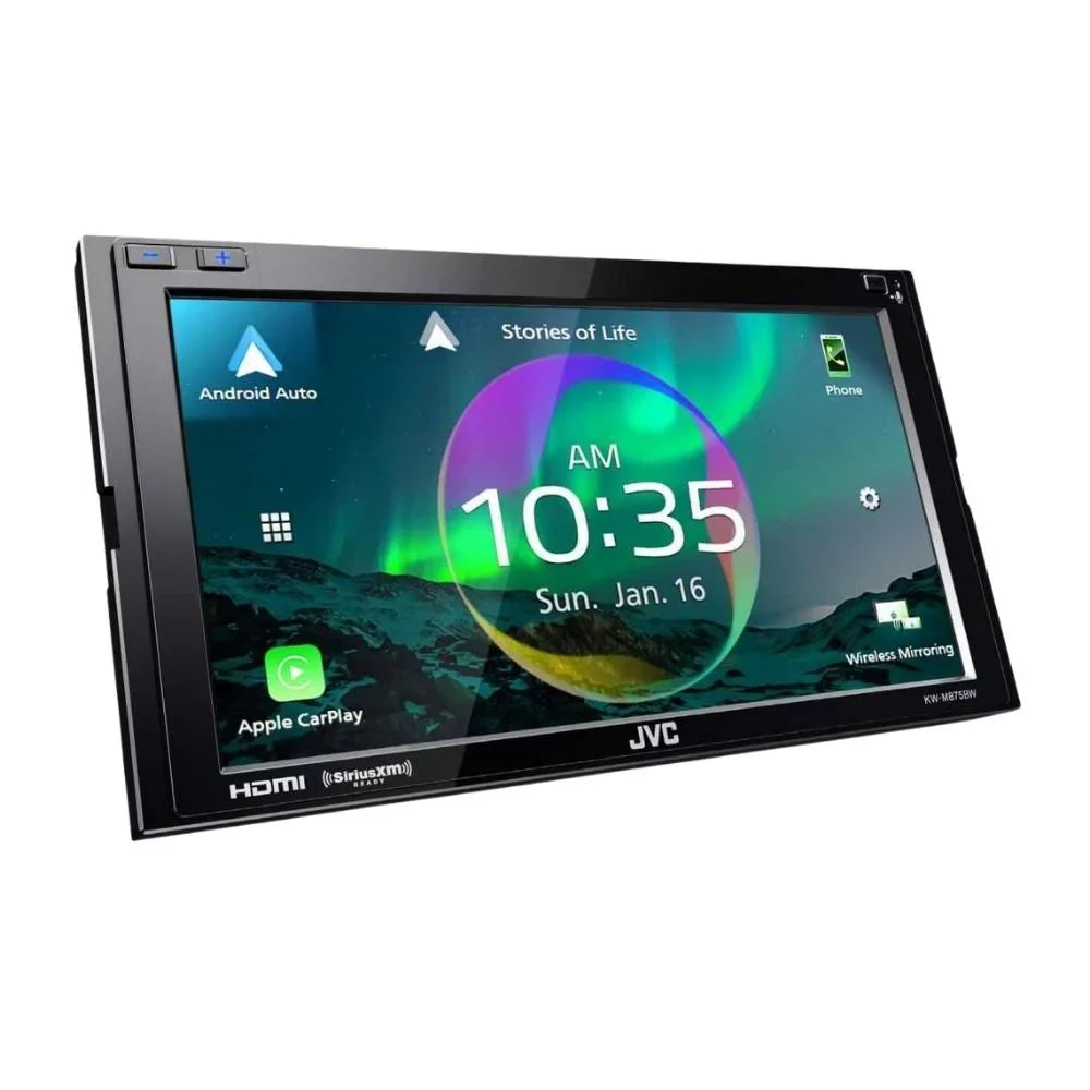 New JVC KW-M875BW 6.8" Digital Multimedia Receiver w/ Apple CarPlay & Backup Camera