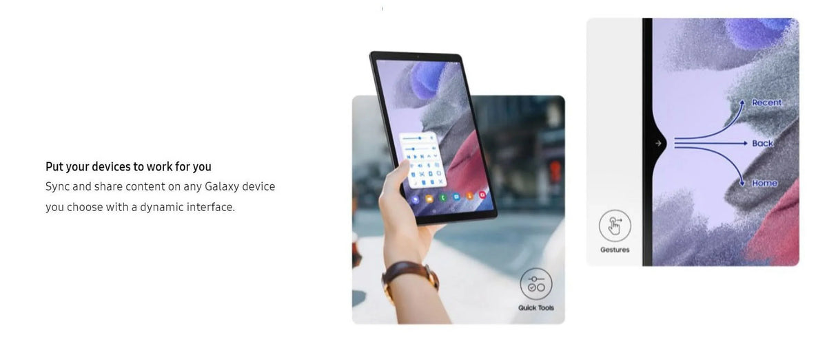 Sizeamsung Galaxy Tab A7 Lite 8.7" (32GB, 3GB, Wi-Fi + 4G LTE) GSizeM Unlocked T227U (Excellent - Used)