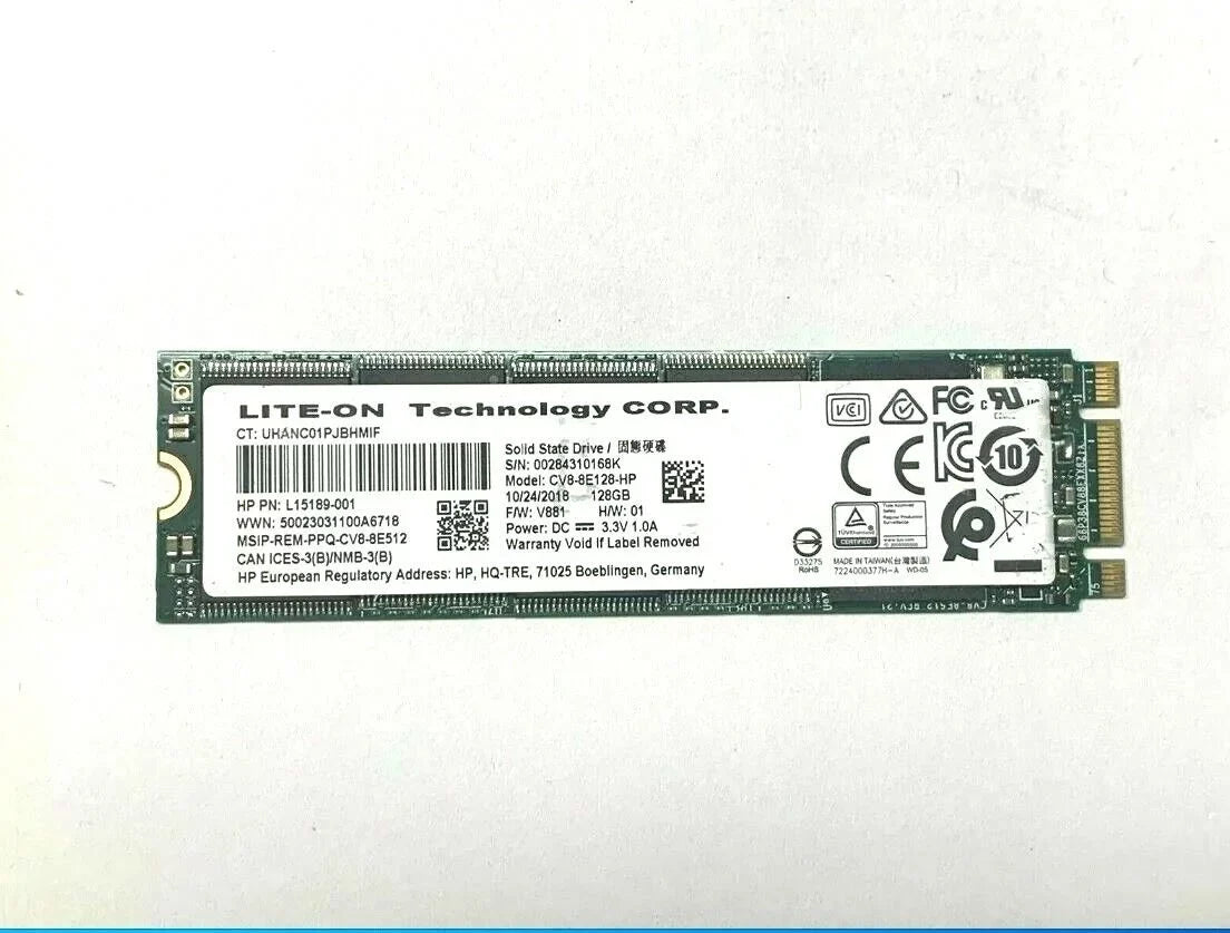 Restored L51128-001 HP Sizeolid Sizetate Drive 128GB M2 SizeATA3 TLC Pavilion X360 14-DH0046TX (Refurbished - Like New)