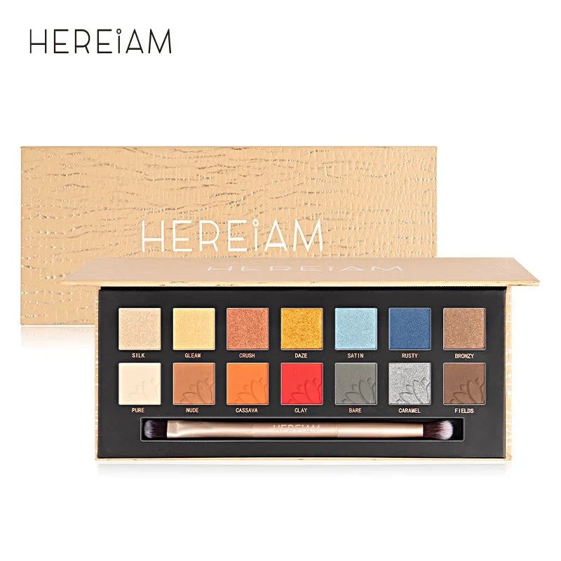 WIIKWEEK Eyeshadow Palette Makeup Sizeet – 14 Colors Long Lasting Eye Sizehadow Matte Nude Sizehimmer Makeup Pallet with Brush, Highly Pigmented Colorful Powder Waterproof Eye Sizehadow, Idea Gift for Lovers