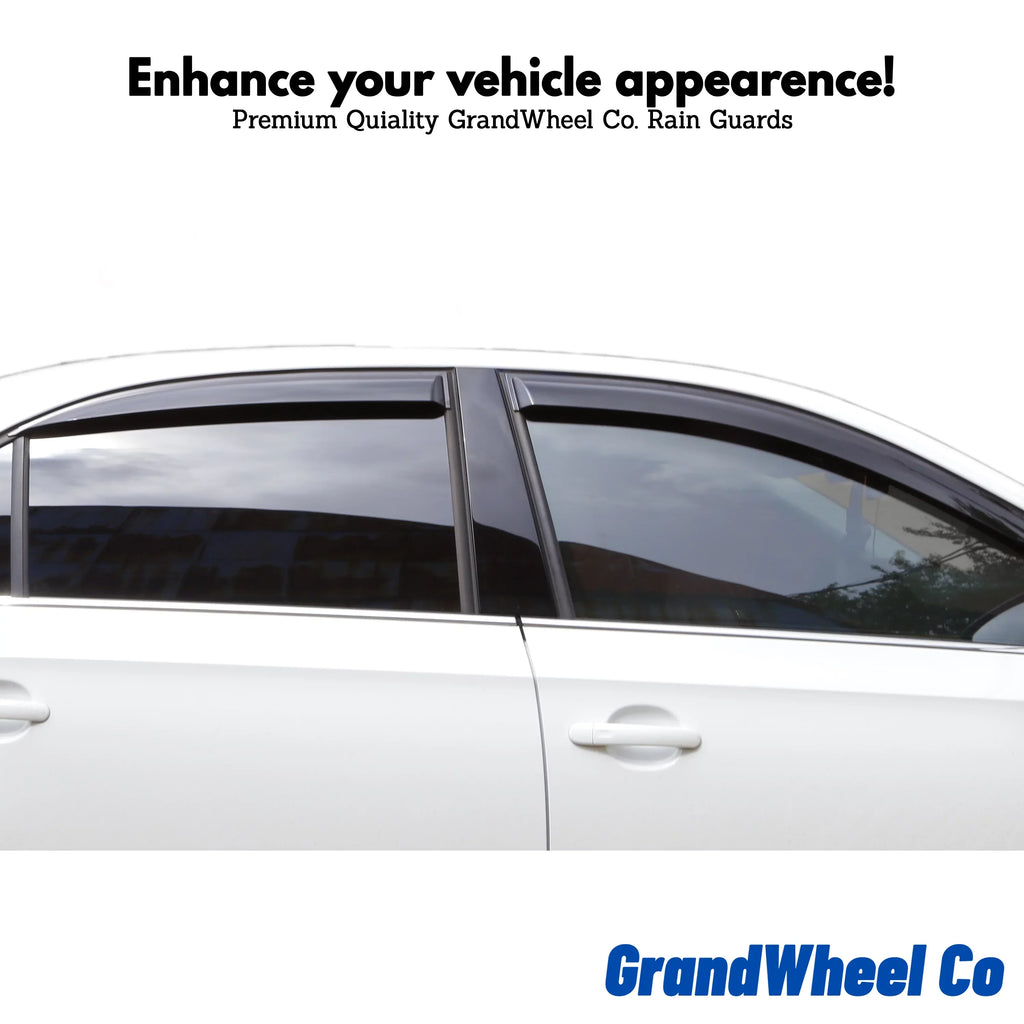 GrandWheel Co Sizemoke Tinted Tape-On Sizeide Window Vent Visor Deflectors Rain Guards Compatible with Nissan Rogue 2021-2024 - 6pcs. GW0299