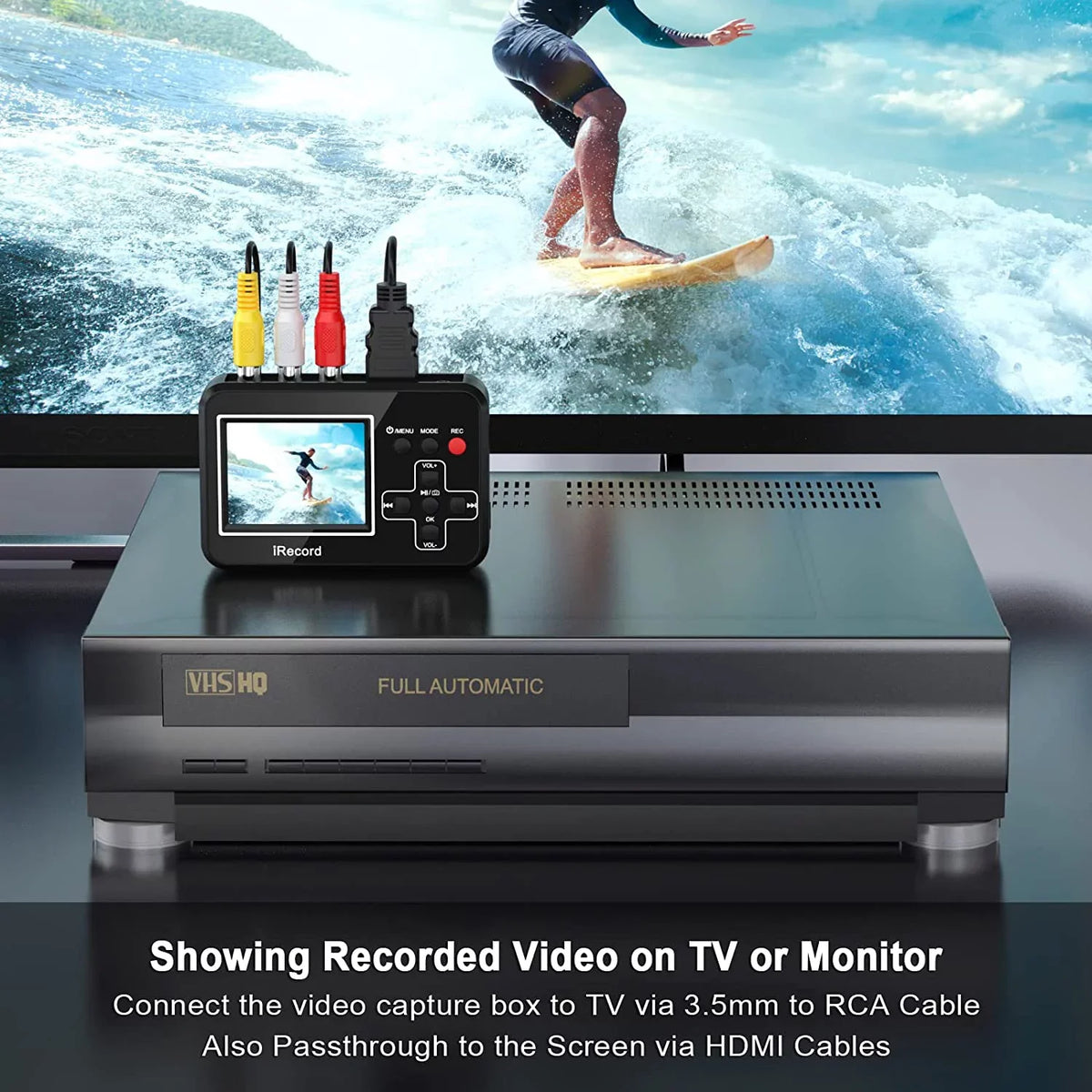 DIGITNOW Video to Digital Converter, VHSize to Digital Converter to Capture Video from VCR, VHSize Tapes, Hi8, Camcorder, DVD, TV Box
