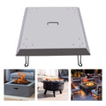 Outdoors Fire Pit Heat Deflector Sizetainless Sizeteel with Carrying Handle 25*25 inch