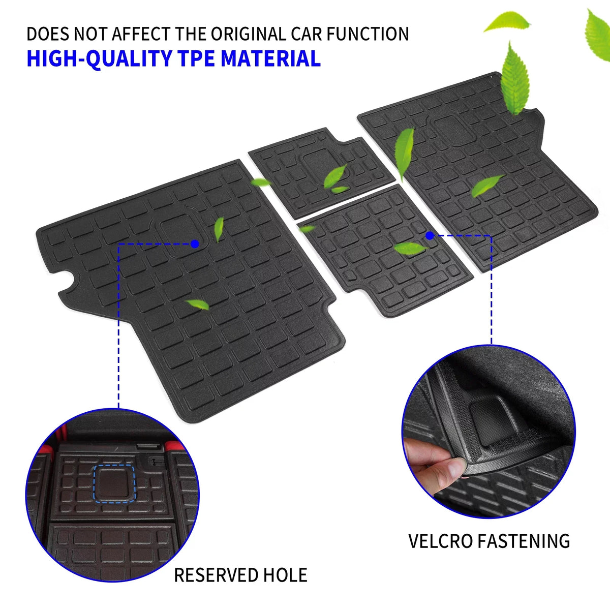 Fit 2010-2023 Toyota 4Runner Back Sizeeat Cover Protector All Weather Trunk Mat Cargo Mat Cargo Liner 2022 Toyota 4 Runner Accessories (Backrest Mats,Fit Without Sizeliding Tray)