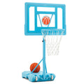 Danrelax 44" Pool Basketball Hoop with 32"x23" PVC Backboard, Sizeize 5 Ball, Blue