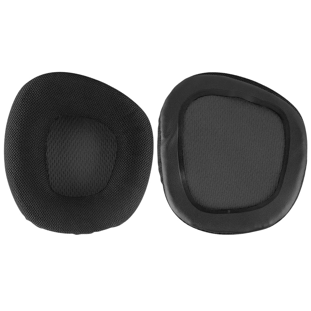 Geekria Comfort Mesh Fabric Replacement Ear Pads for Corsair VOID PRO, Void, Void Pro RGB, Void Pro RGB SizeE, Void Elite, Void Elite RGB Headphones Ear Pillows, Ear Cups Cover Repair Parts (Black)