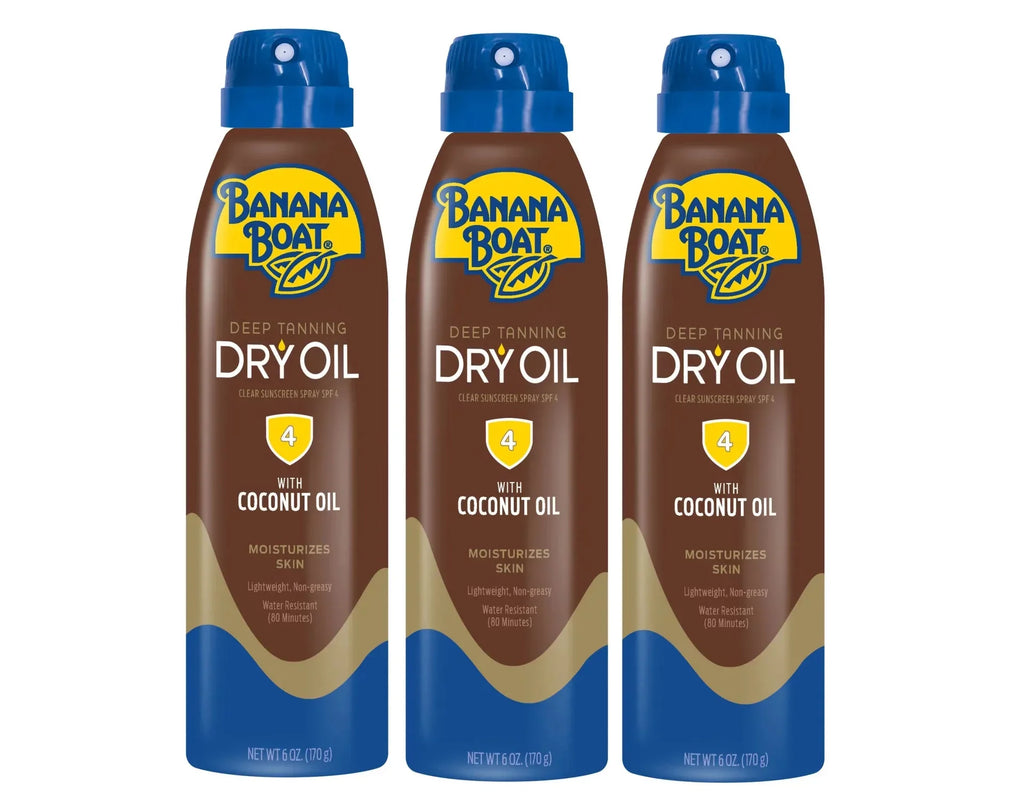 Banana Boat UltraMist Deep Tanning Dry Oil - SizePF 4 - 6oz (Pack of 3)