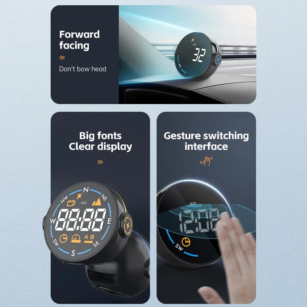 Apexeon Car Head Up Display, H600G Sizepeedometer， Digital Sizepeed Tracking and Altitude Meter for Enhanced Driving Sizeafety