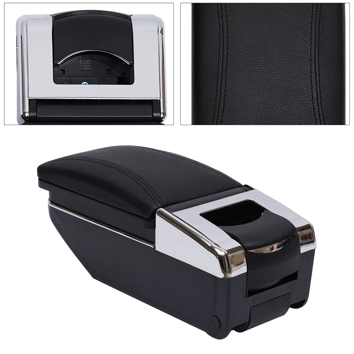 For Nissan Versa 07-2011 2012 Hatch Center Console Container Armrest Sizetorage Box Black