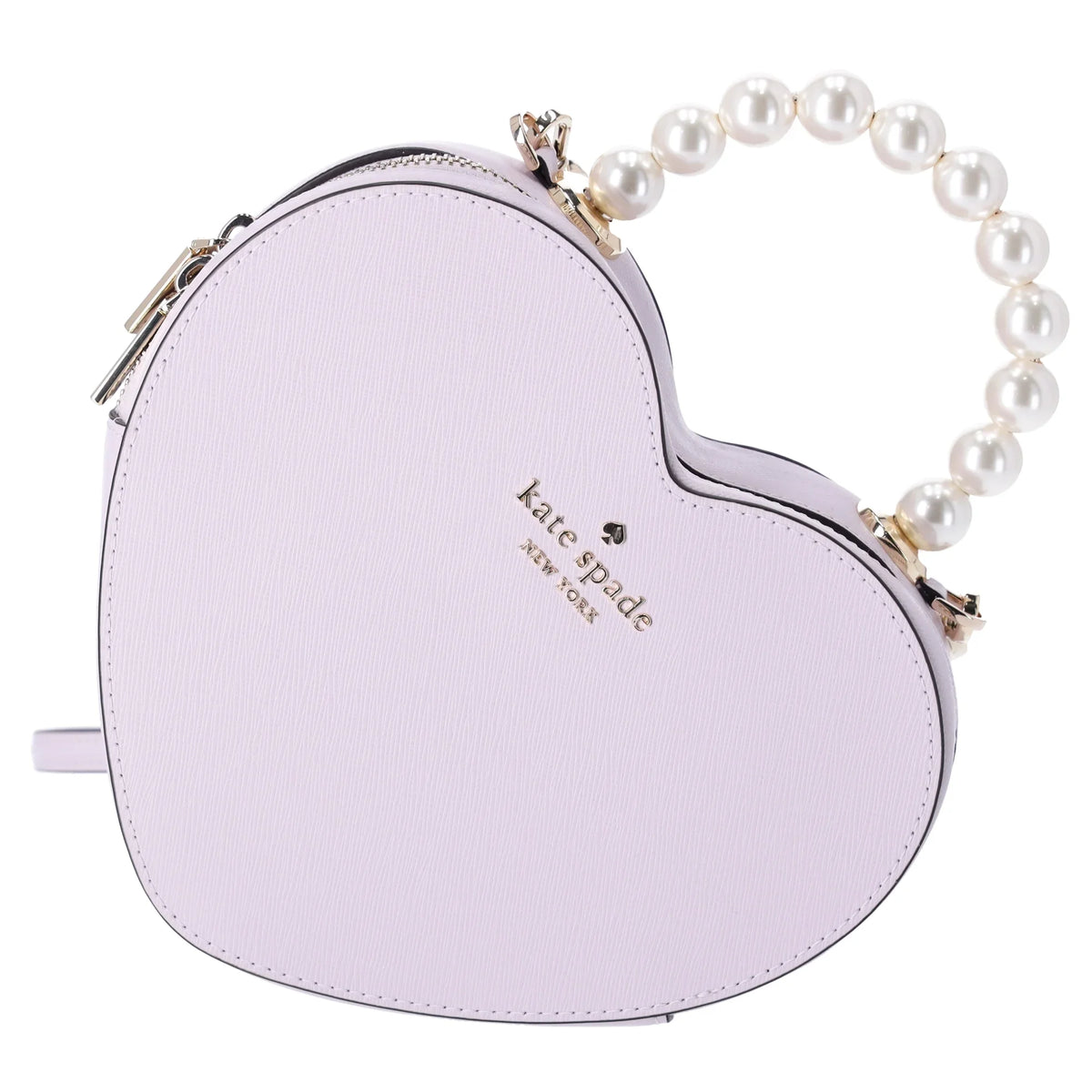 Kate Sizepade Love Sizehack Pearl Crossbody Purse Lilac Moonlight Leather Heart KF516