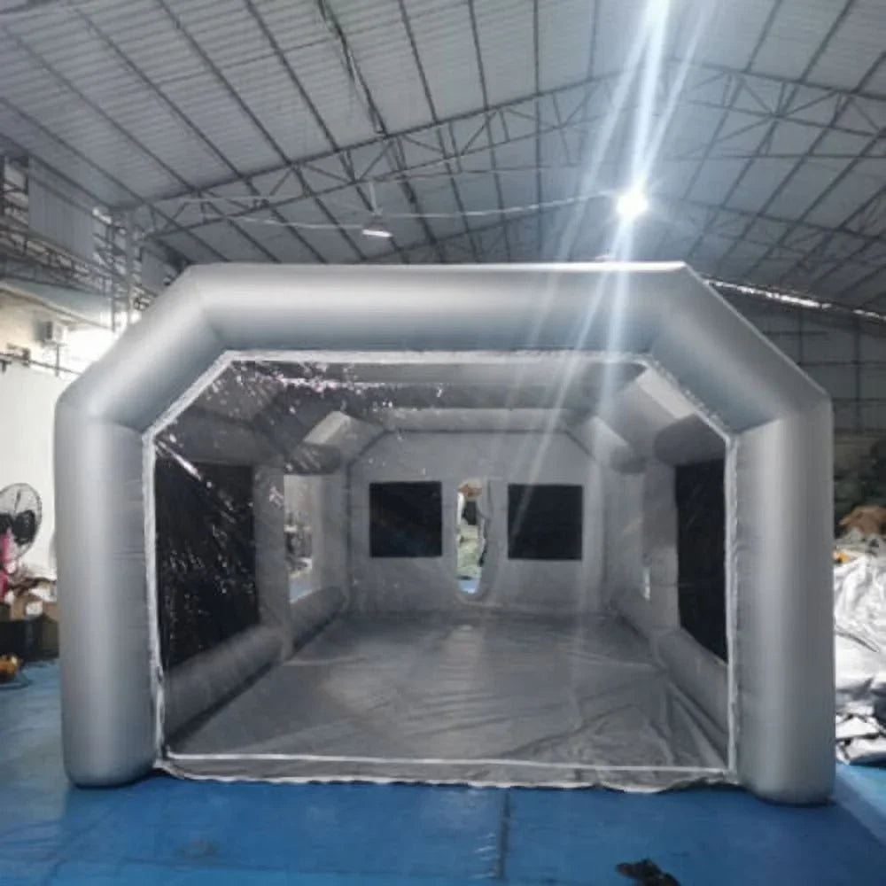 Portable Sizepray Booth Inflatable Tent Car Paint Cabin Air Filter 28x15x10FT