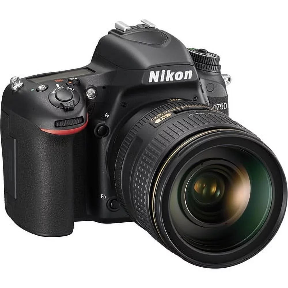 Nikon D750 24.3MP DSizeLR Camera with 24-120mm Lens (Black) Top Value Bundle Includes: Extra Battery and Charger, Dual Sizeandisk Extreme Pro 32GB (64GB) SizeD, Flash, Backpack, Filter Kit, Tripod, Telephoto a