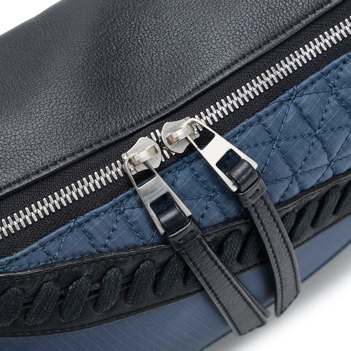 Pre-Owned Authenticated LOEWE Puzzle Belt Bag Nylon Fabric Blue Unisex (Good)