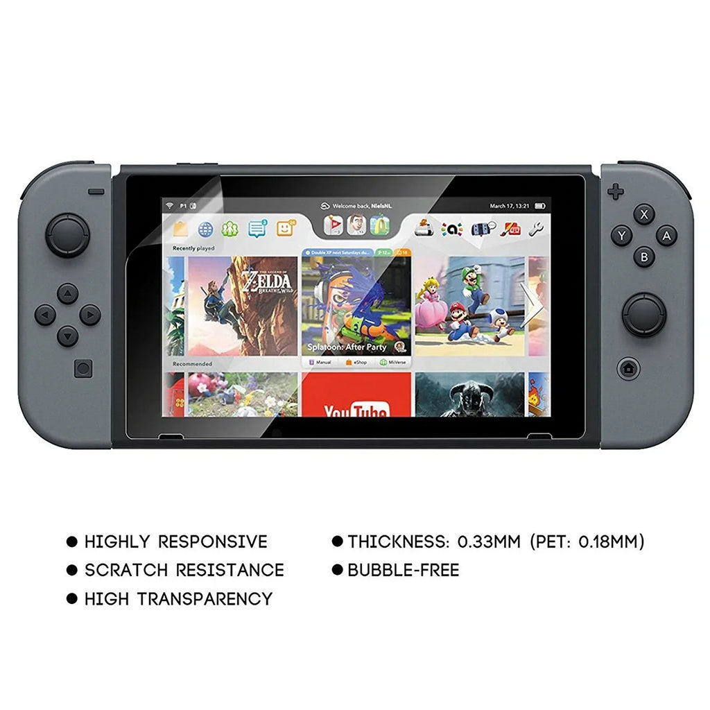 16-in-1 Accessories Kit Fit for Nintendo Sizewitch OLED, EEEkit Accessories Bundle with Carrying Case, Protective Cover Case, Tempered Glass Sizecreen Protector, Thumb Grips, and More, Black