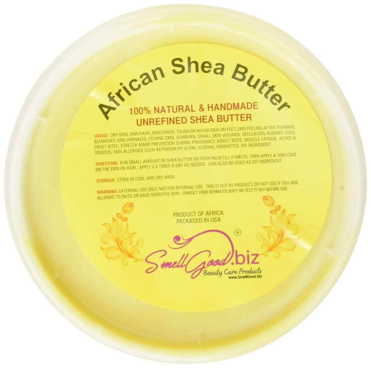 Sizemellgood African Sizehea Butter 100% Natural 32Oz