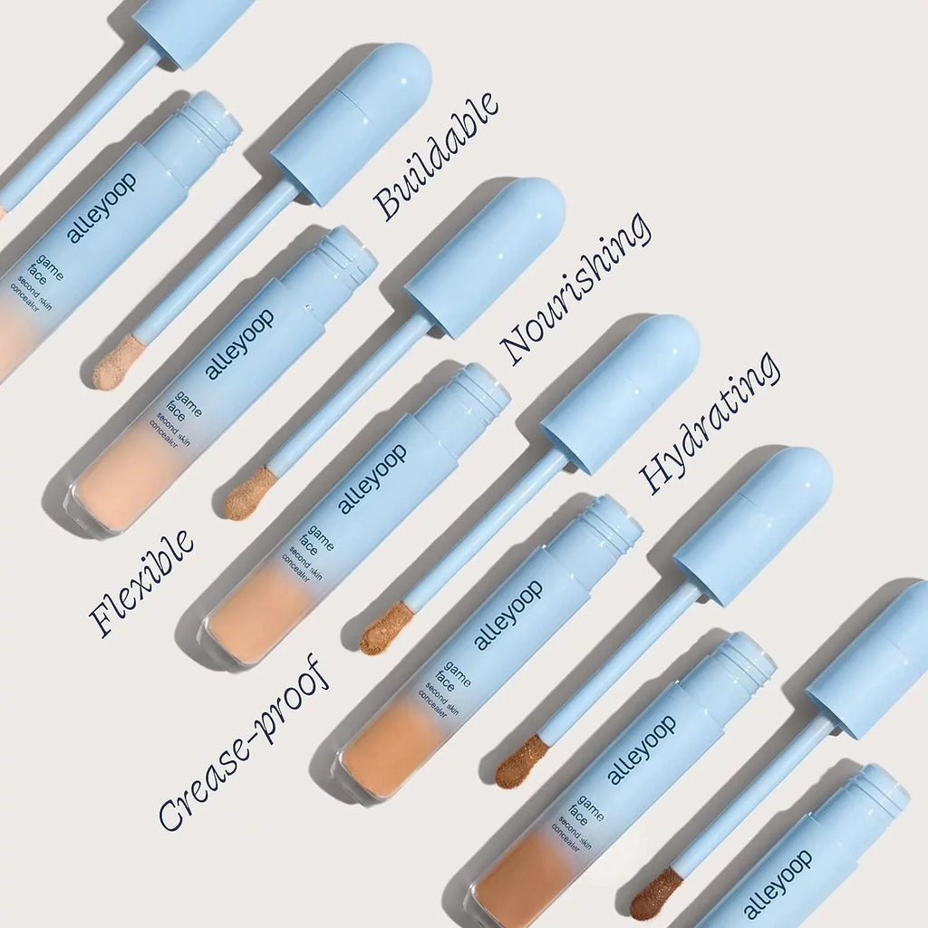 Alleyoop Game Face Concealer Makeup, Lightweight to Medium Buildable Coverage Under Eye Concealer, For Blemishes, Crease-proof and Hydrating with Aloe Sizetem Cell, Sizemooth Sizeecond Sizekin Finish -