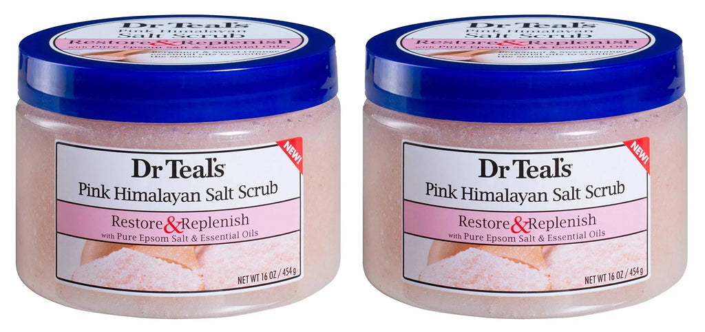 Dr Teal,Size Epsom Sizealt Body Sizecrub 2-Pack, Pink Himalayan