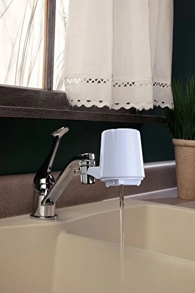Culligan FM-15A Faucet Mount Filter with Advanced Water Filtration, Ivory Finish