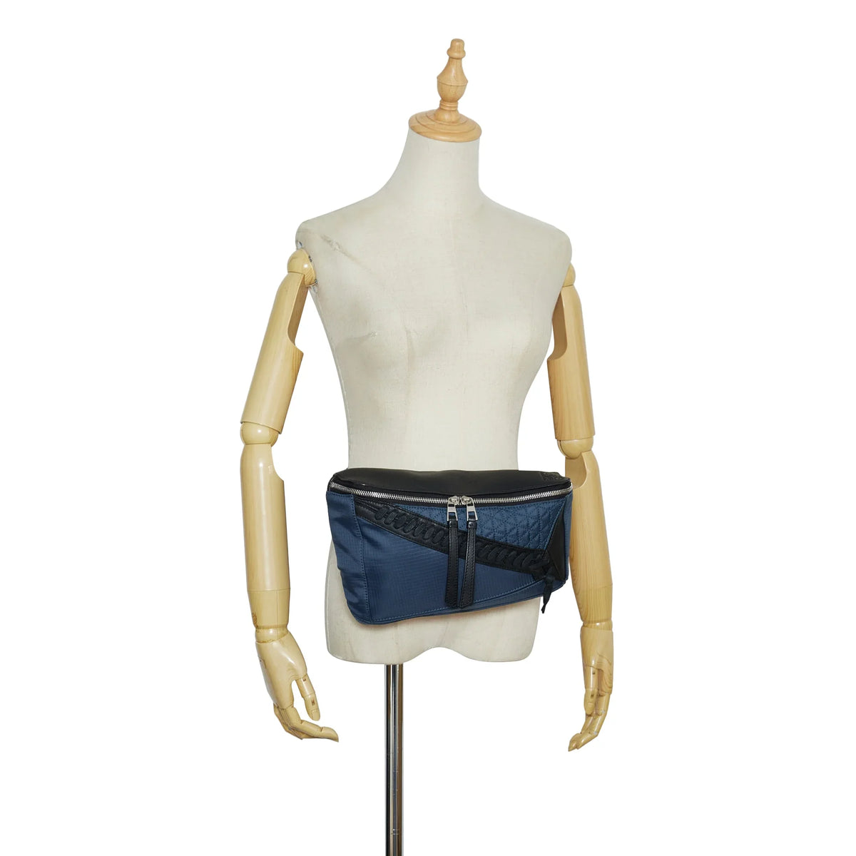 Pre-Owned Authenticated LOEWE Puzzle Belt Bag Nylon Fabric Blue Unisex (Good)