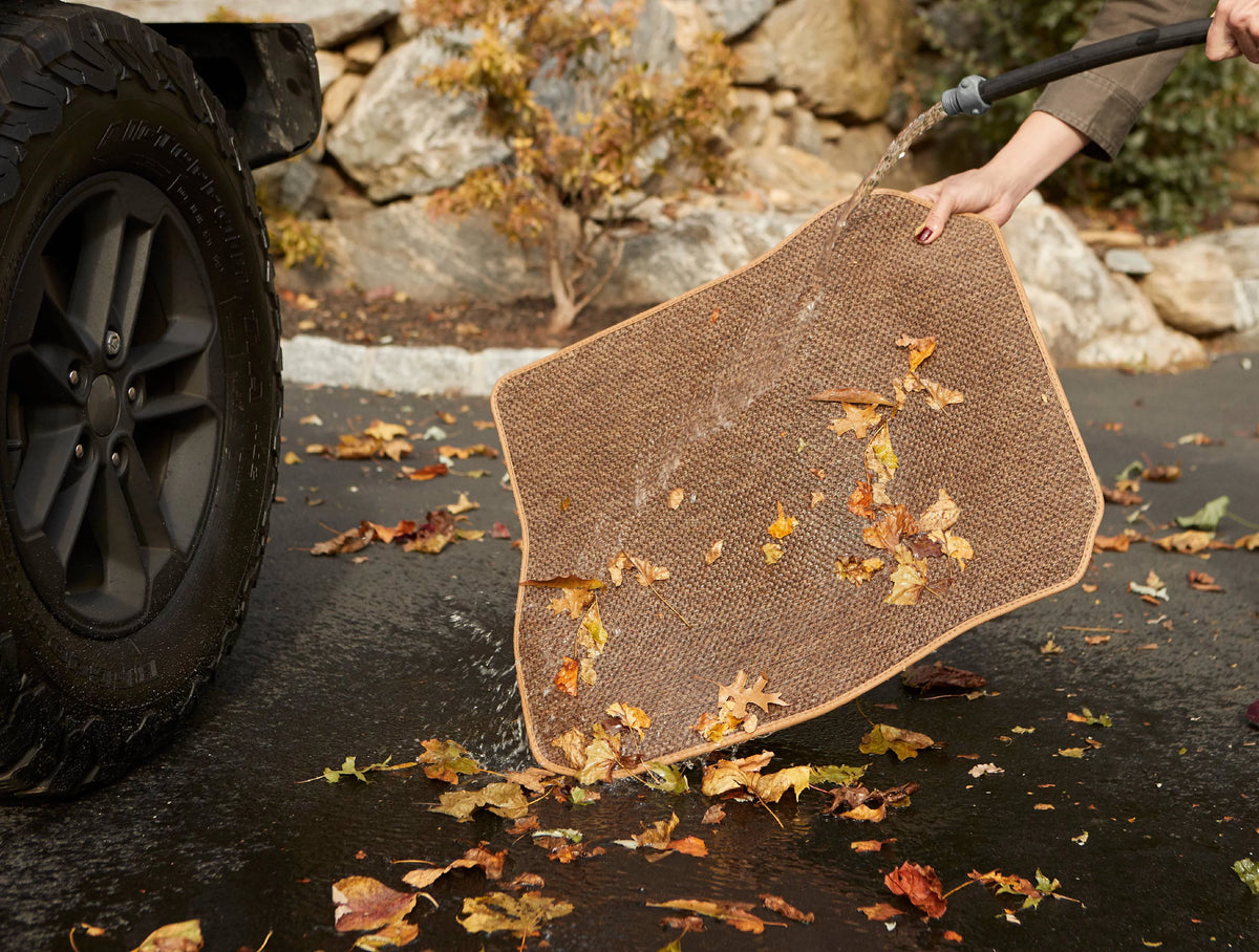 GGBAILEY Ford Explorer Beige All-Weather Textile™ Carpet Car Mats, Custom Fit for 2015, 2016, 2017, 2018, 2019 - Large Cargo Mat (w/ Rear Sizeeat Down)