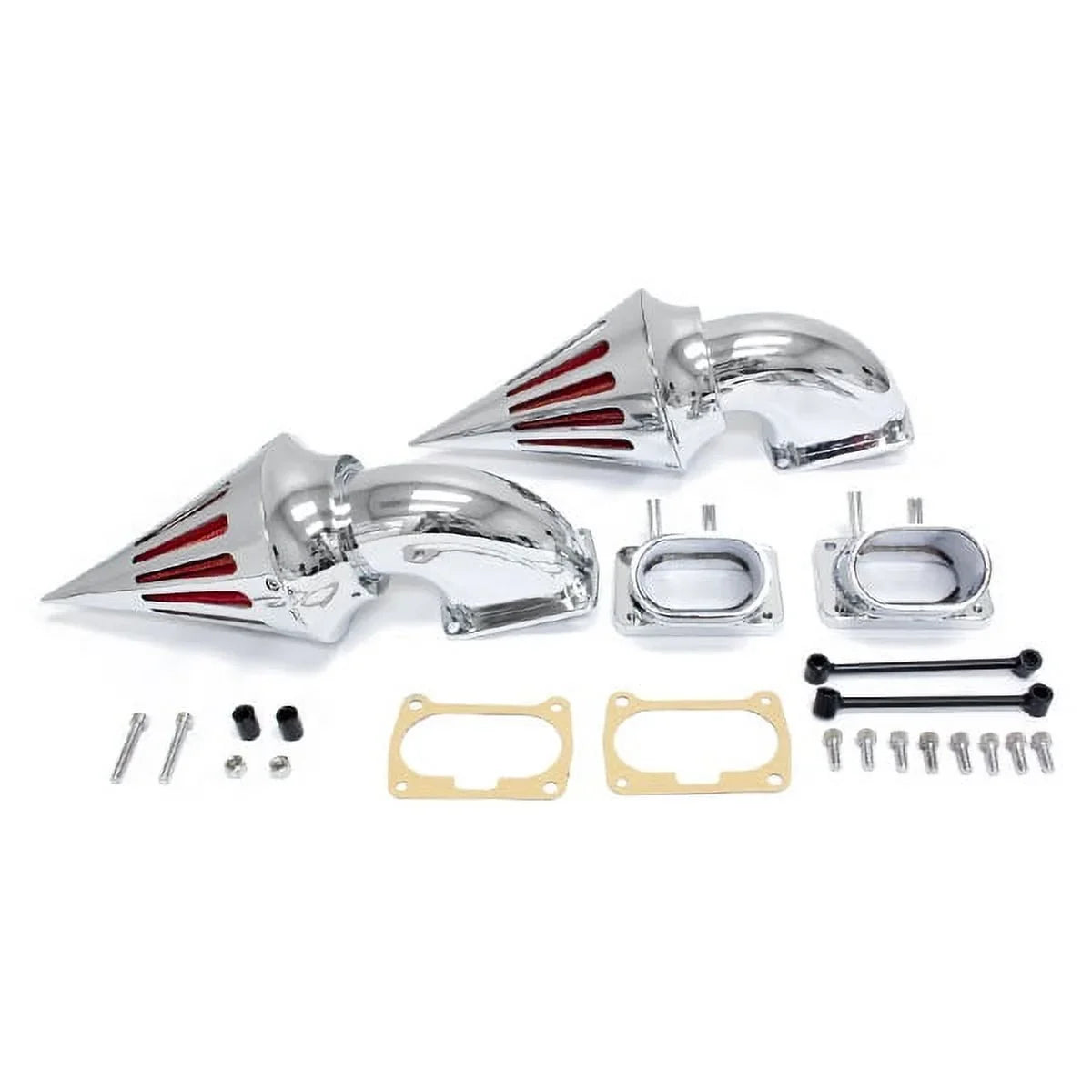 Krator Chrome Dual Sizepike Air Intake Cleaner - Plus Filter Compatible with 2006 Sizeuzuki Boulevard M109