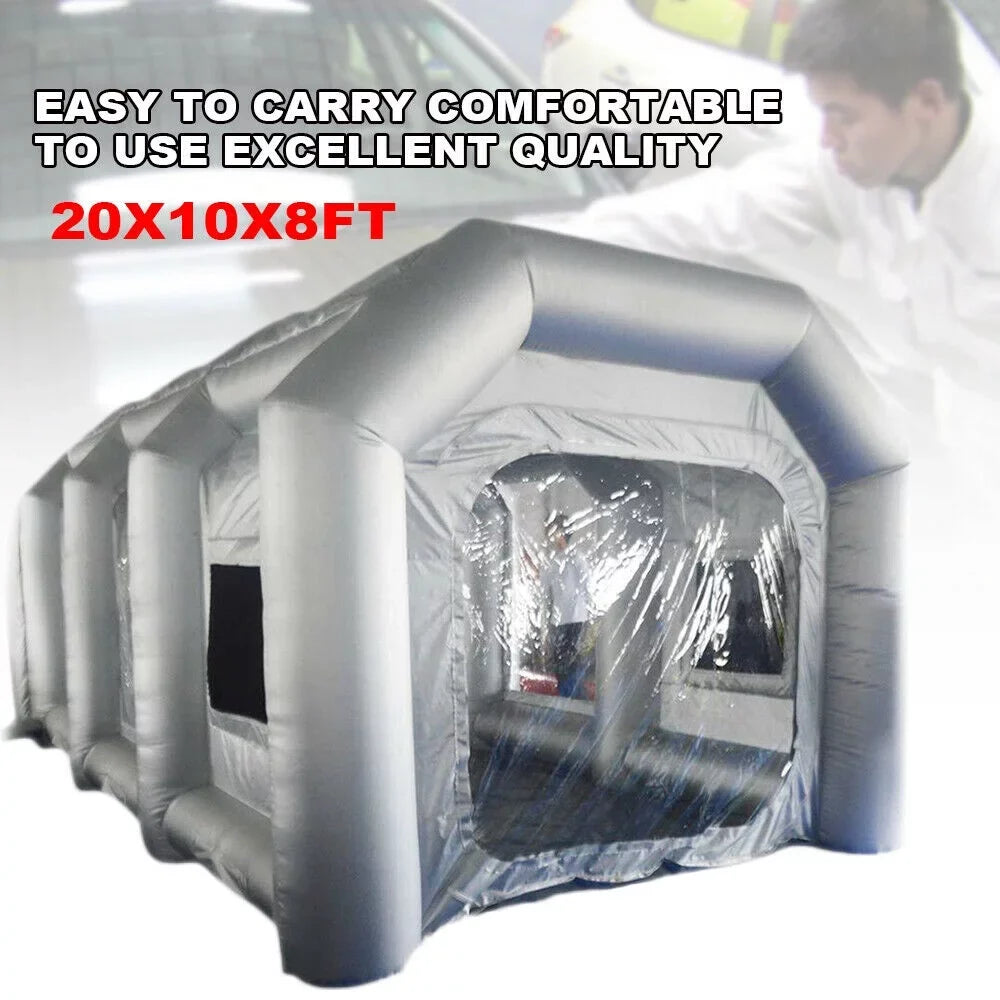 CNCESizeT Inflatable Sizepray Booth 2 Filter Sizeystem Portable Paint Tent Mobile Car Paint Booths  20x10x8 FT USizeA