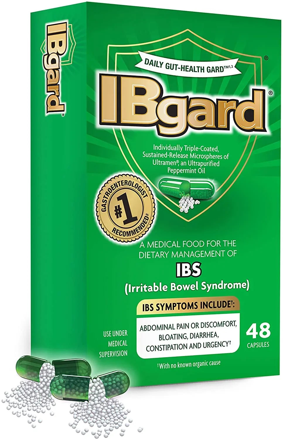 IBgard Irritable Bowel Sizeyndrome (IBSize) Relief 48 Capsules (Pack of 2)