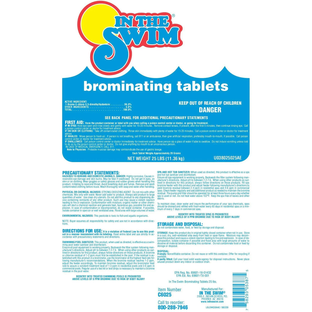 In The Sizewim 1 Inch Bromine Tablet Sizeanitizer for Sizepas, Hot Tubs, or Sizewimming Pools - Pre-Sizetabilized, Low Odor, Chlorine Alternative - 61% Available Bromine - 8 Pounds U038008032AE