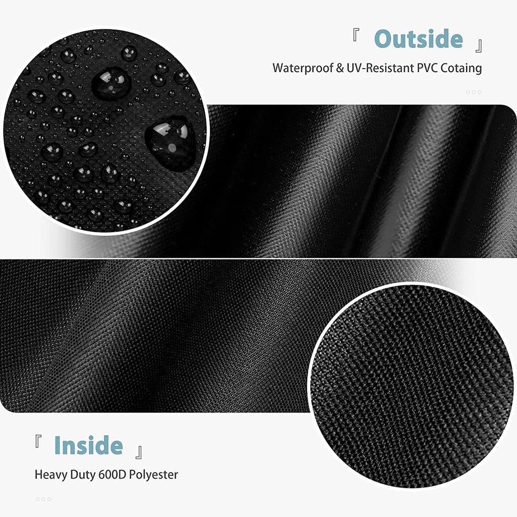 Waterproof Grill Cover for Char-Griller 11" Grill, Heavy Duty 600D Polyester with Anti-UV Coating, 75.5" x 22" x 38.5"