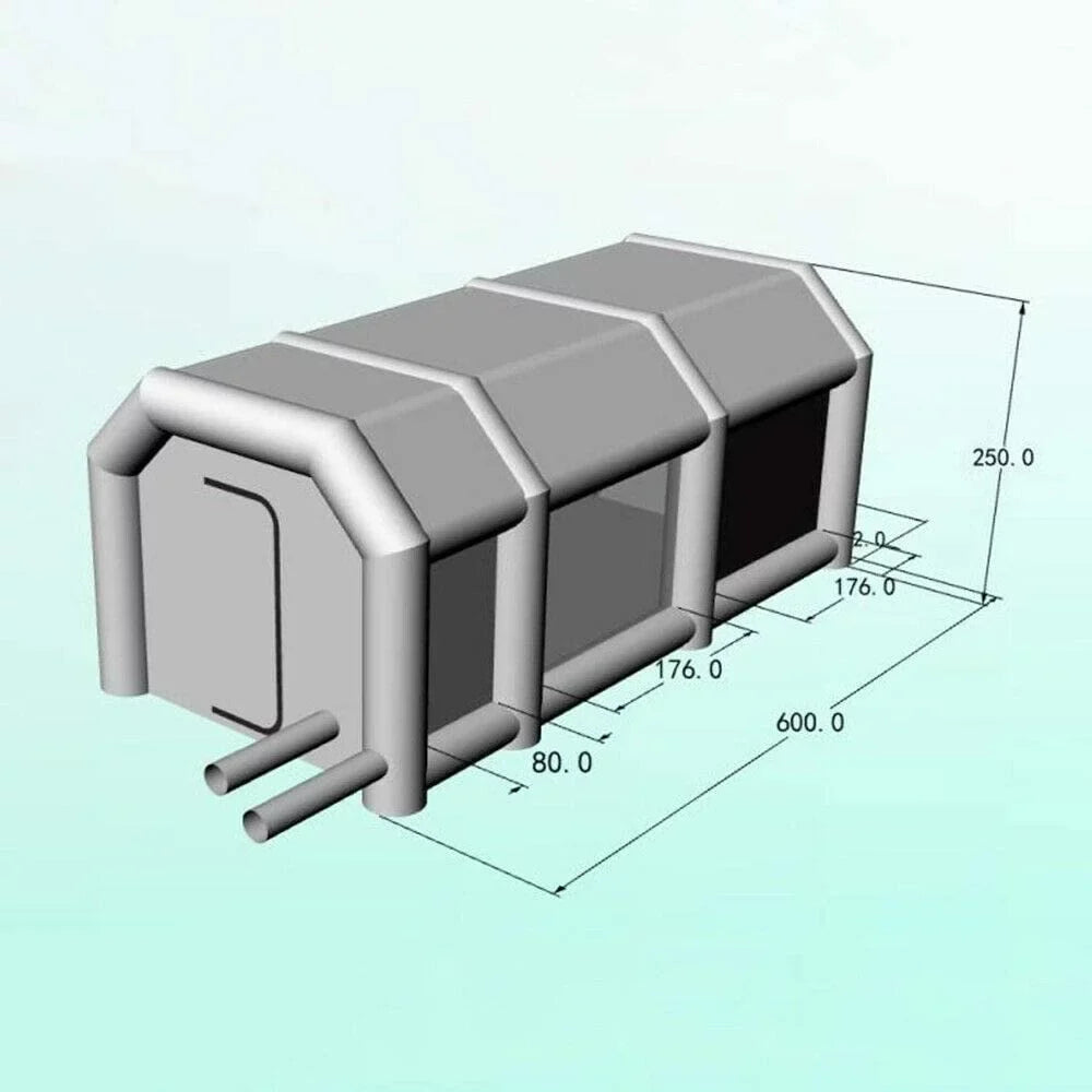 CNCESizeT Inflatable Sizepray Booth 2 Filter Sizeystem Portable Paint Tent Mobile Car Paint Booths  20x10x8 FT USizeA