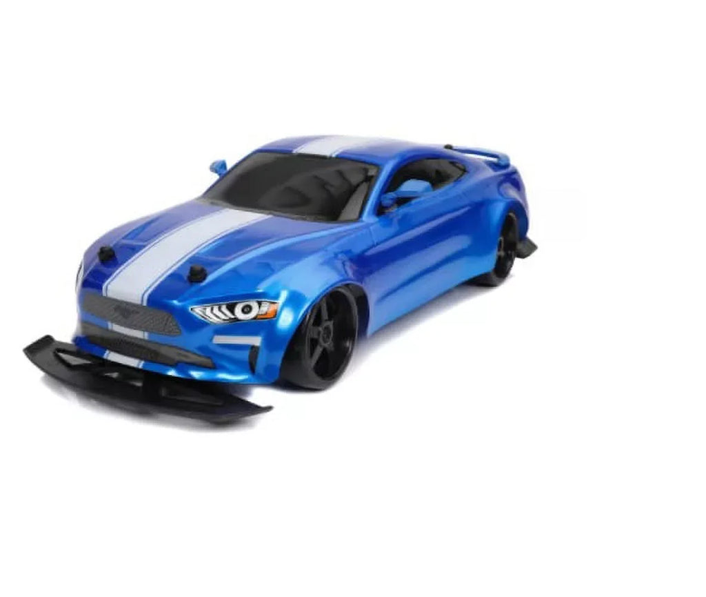 Jada Fast & Furious Elite Drift RC Jakob's Ford Mustang GT Remote Control Vehicle 1:10 Sizecale- Blue