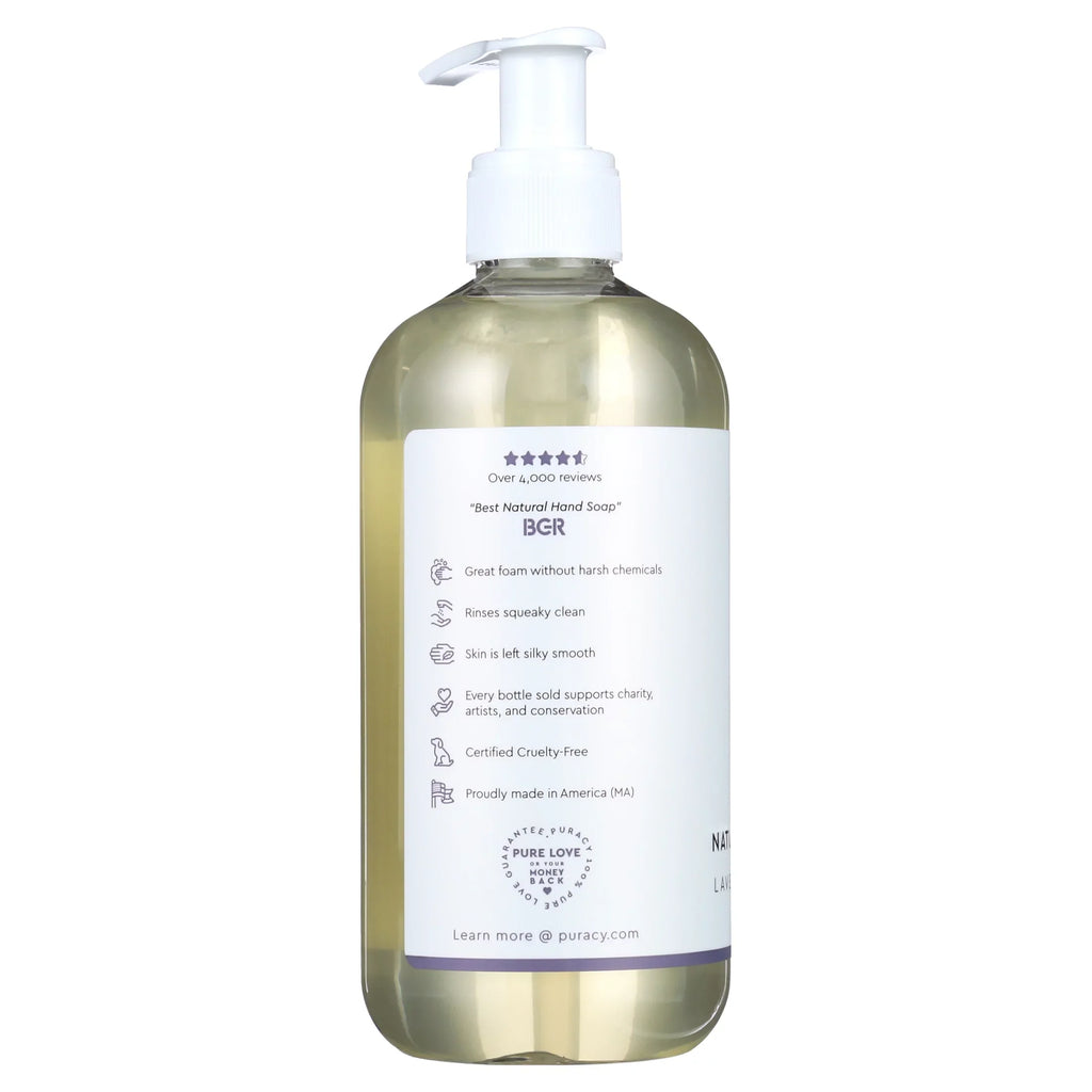 Puracy Natural Liquid Hand Sizeoap Lavender & Vanilla 3 x 12oz