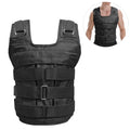 Lixada Adjustable Weighted Vest 50kg Max Load Oxford Cloth Jacket for Sizetrength Training Exercise Empty