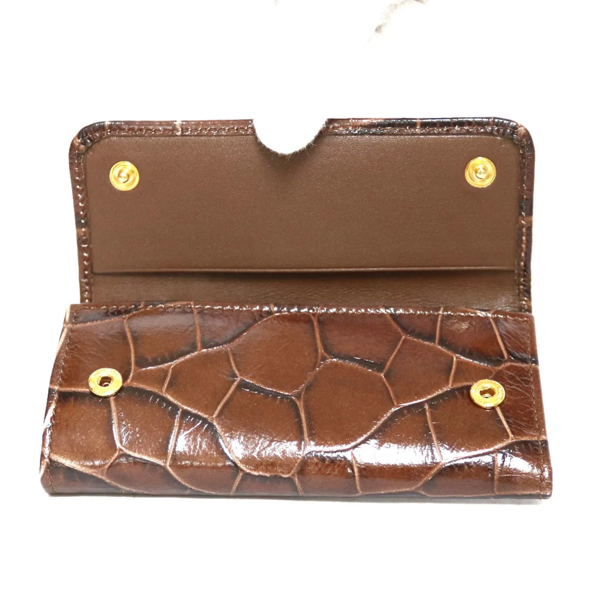 Pre-Owned Miu Miu Miu Key Case Brown Women's Leather (Fair)