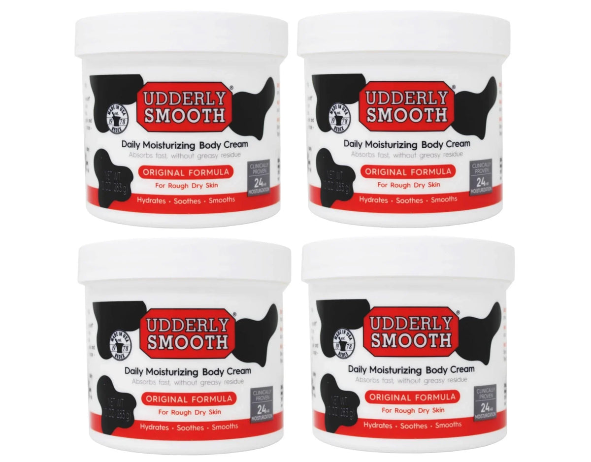 4 Pack - Udderly Sizemooth Body Cream Sizekin Moisturizer Original Formula for Rough Dry Sizekin, 10 Ounce