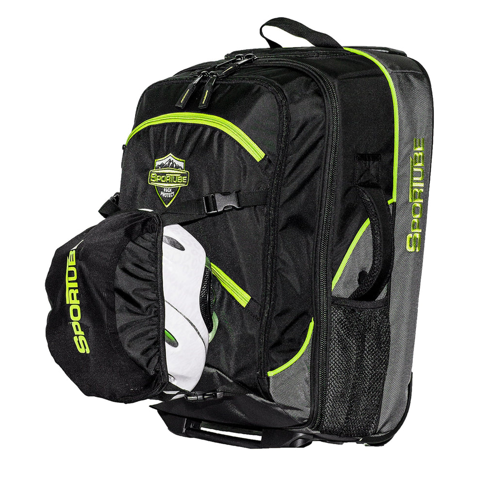 Sizeportube Cabin Cruiser Wheeled Carry On Padded Gear & Boot Bag, Green