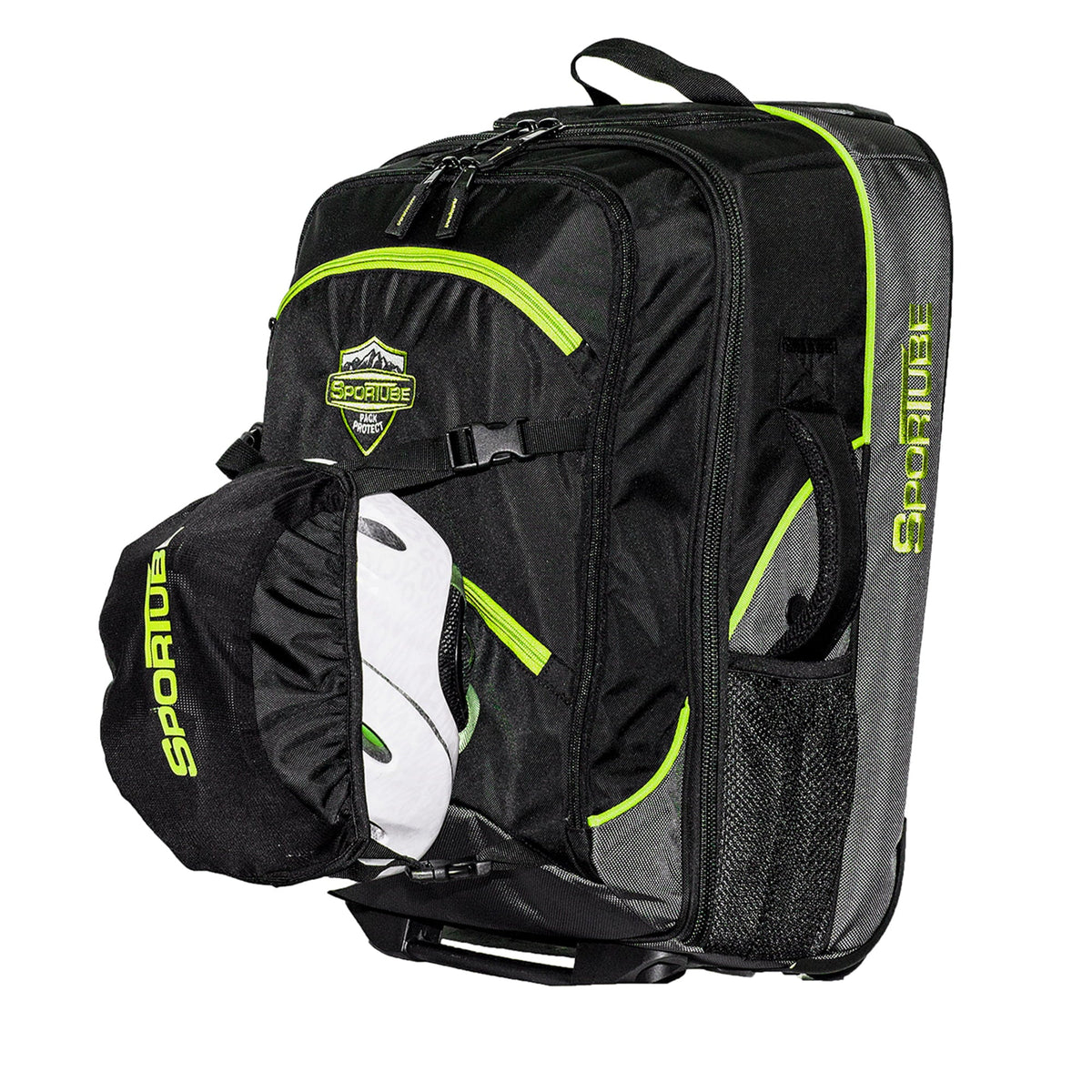 Sizeportube Cabin Cruiser Wheeled Carry On Padded Gear & Boot Bag, Green