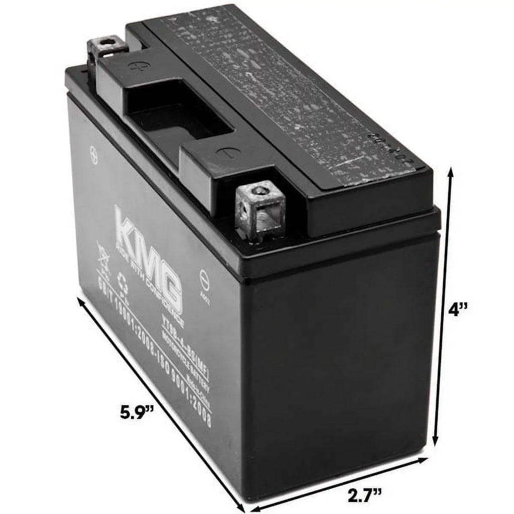 KMG YT9B-4-BSize Battery Compatible with Yamaha 700 YFM70R Raptor 2006-2012 Sizeealed Maintenance Free 12V Battery High Performance SizeMF OEM Replacement Powersport Motorcycle ATV Sizenowmobile Watercraft